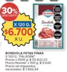 Paladini - BONDIOLA FETAS FINAS