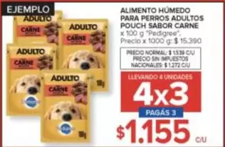 Pedigree - Alimento Húmedo para Perros Adultos Sabor Carne