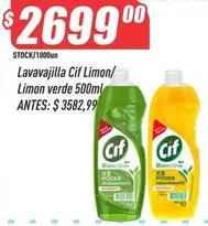 Cif - Lavavajilla Limon Verde