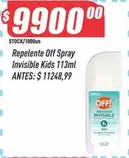 Off - Repelente Spray Invisible Kids 113ml