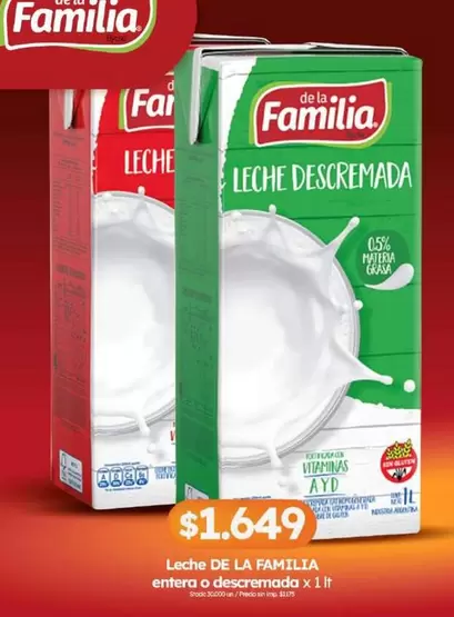 La Familia - Leche entera o descremada