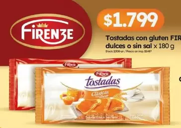 Firenze - Tostadas con gluten