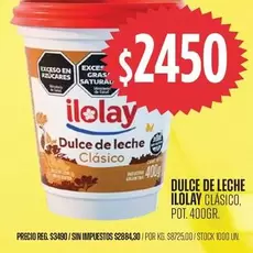 Ilolay - Dulce de leche Cl
uevo sico