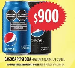 Pepsi - Gaseosa Regular O Black