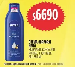 Nivea - CREMA CORPORAL MILK NUTRITIVA