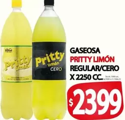 Pritty - GASEOSA LIMÓN REGULAR/CERO