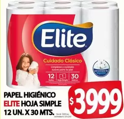 Elite - PAPEL HIGIÉNICO HOJA SIMPLE