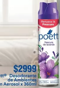 Poett - Desodorante de Ambientes en Aerosol