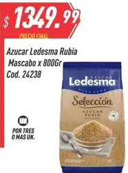 Ledesma - Azucar Rubia Mascabo x 800Gr Cod. 24238