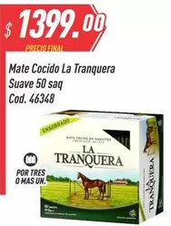 La Tranquera - Mate Cocido Suave 50 saq Cod. 46348