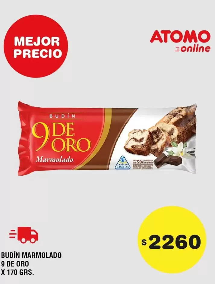 9 de oro - BUDIN MARMOLADO 9 DE ORO