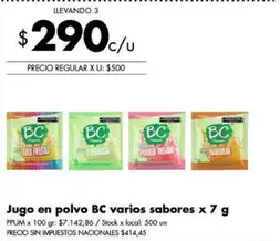 BC - Jugo en polvo