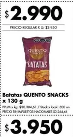 X$ - Batatas Snacks