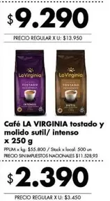La Virginia - Café LA VIRGINIA tostado y molido sutil/ intenso