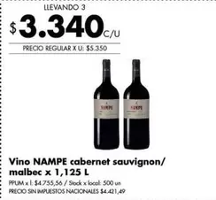 Nampe - Vino NAMPE cabernet sauvignon/malbec