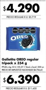 Oreo - Galletita regular tripack