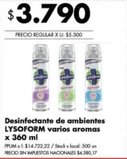 Lysoform - Desinfectante de ambientes