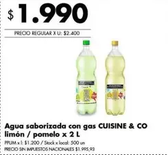 X$ - Agua saborizada con gas
