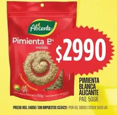 Alicante - Pimienta Blanca Molida