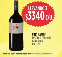 Nampe - VINO NAMPE MALBEC O CABERNET SAUVIGNON