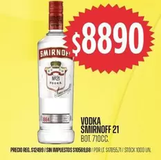 Smirnoff - VODKA SMIRNOFF 21