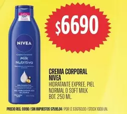 Nivea - Crema Corporal Milk Nutritiva