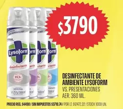 Lysoform - Desinfectante de ambiente