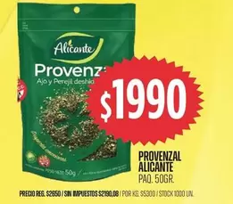 Alicante - Provenzal Ajo y Perejil Deshidratado