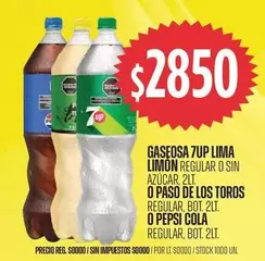 7Up - Gaseosa Lima Limón Regular o Sin Azúcar