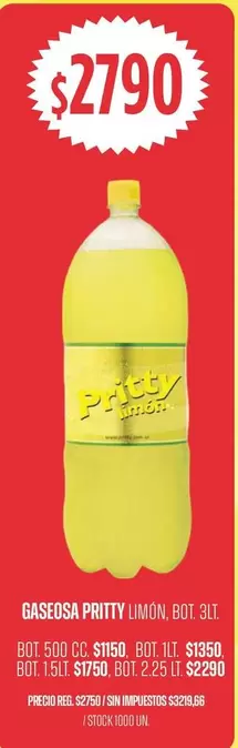 Pritty - Gaseosa Limón