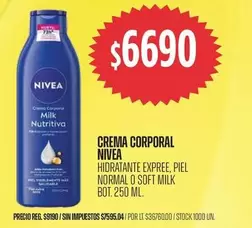 Nivea - Crema Corporal Milk Nutritiva