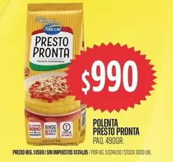 Arcor - PRESTO PRONTA