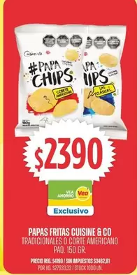 Vea - PAPAS FRITAS TRADICIONALES O CORTE AMERICANO