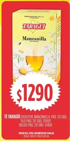 Taraguí - TÉ TARAGÜI SILVESTRE MANZANILLA