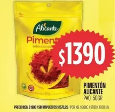Alicante - Piment
seleccionado