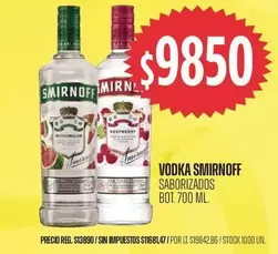 Smirnoff - VODKA SABORIZADOS BOT.