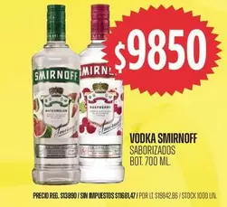 Smirnoff - VODKA SABORIZADOS BOT. 700 ML.