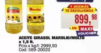 X$ - ACEITE GIRASOL MAROLIO/MOLTO Cod: 589-20020
