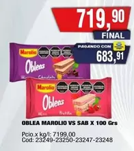 Marolio - Obleas VS SAB X 100 GRS