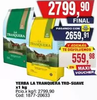La Tranquera - YERBA LA TRANQUERA TRD-SUAVE x1 kg
