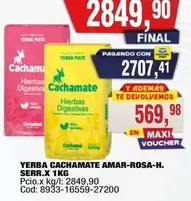 Cachamate - YERBA CACHAMATE AMAR-ROSA-H. SERR.X 1KG