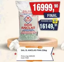Dos Anclas - SAL D. ANCLAS FINA 25kg