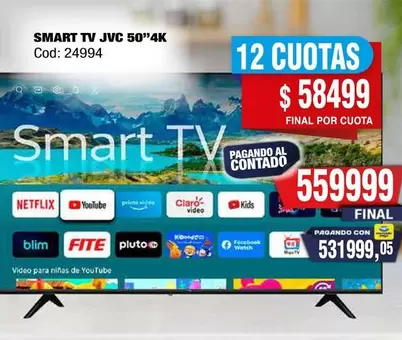 JVC - SMART TV 50"4K Cod: 24994