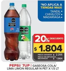 Pepsi / 7UP - Gaseosa Cola/Lima Limon Regular