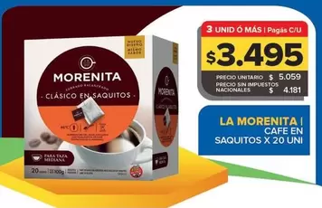 La Morenita - Cafe En Saquitos