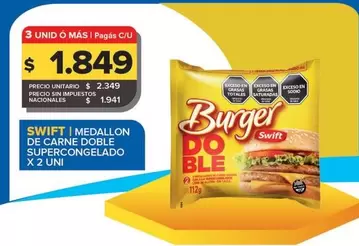 Swift - Medallon de Carne Doble Supercongelado