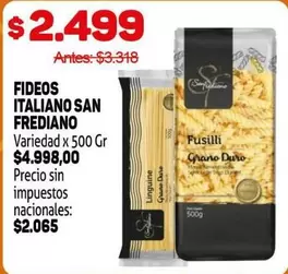Variedad - FIDEOS ITALIANO