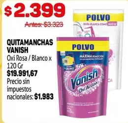 Vanish - QUITAMANCHAS Oxi Rosa / Blanco