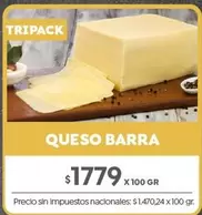 X$ - QUESO BARRA