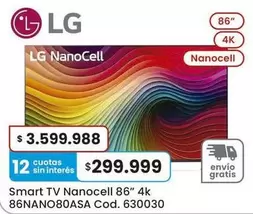 LG - Smart TV Nanocell 86" 4k 86NANO80ASA